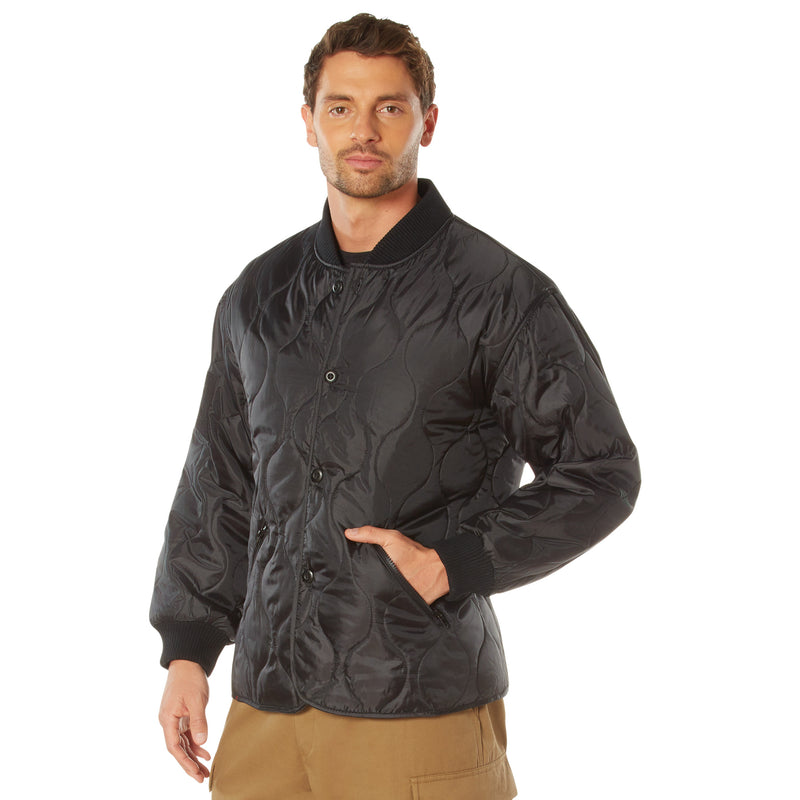 Rothco Quilted Woobie Jacket- BLACK