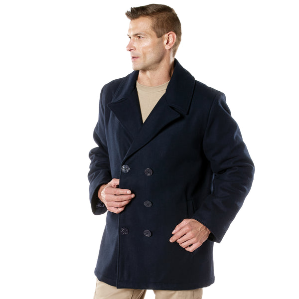 Naval Heritage Pea Coat- NAVY BLUE – The Surplus Guy