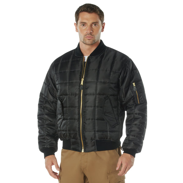 Rothco Quilted MA-1 Flight Jacket-BLACK – The Surplus Guy