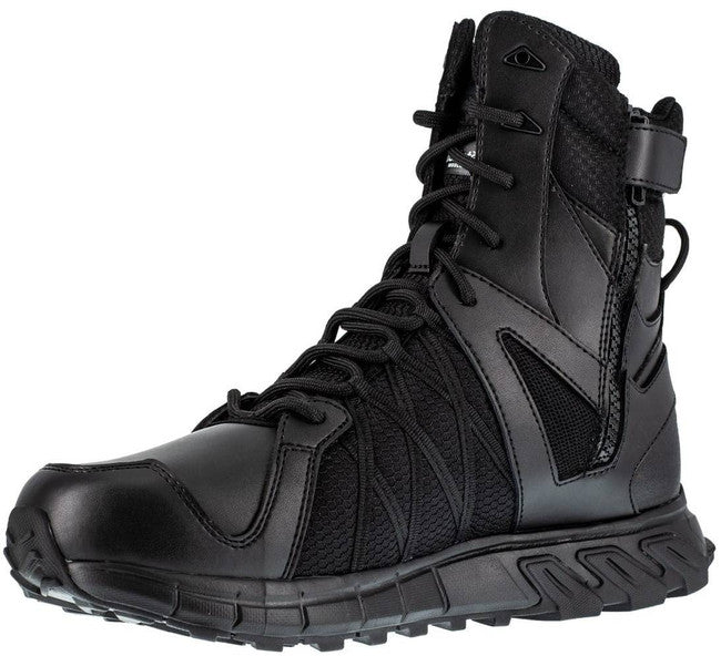 TRAILGRIP TACTICAL - RB3455 Men's 8" Tactical Waterproof Insulated Boot with Side Zipper - Black