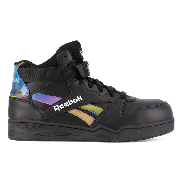 BB4500 WORK - RB494 Women's High Top Work Sneaker - Black and Holographic Spectrum
