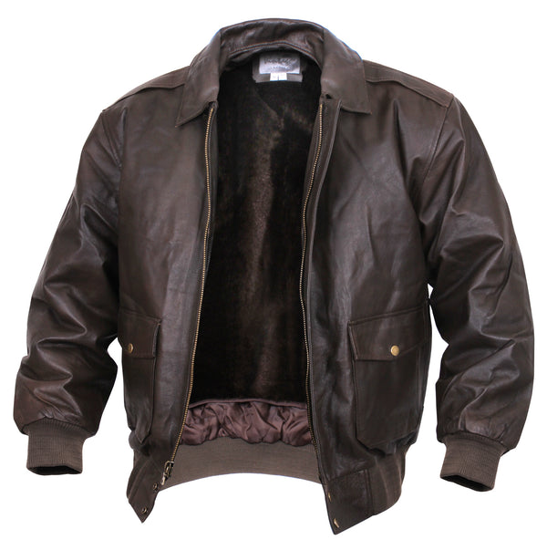 Classic A-2 Brown Leather Flight Jacket