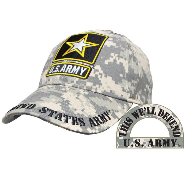 Army Logo Camo Embroidered Cap
