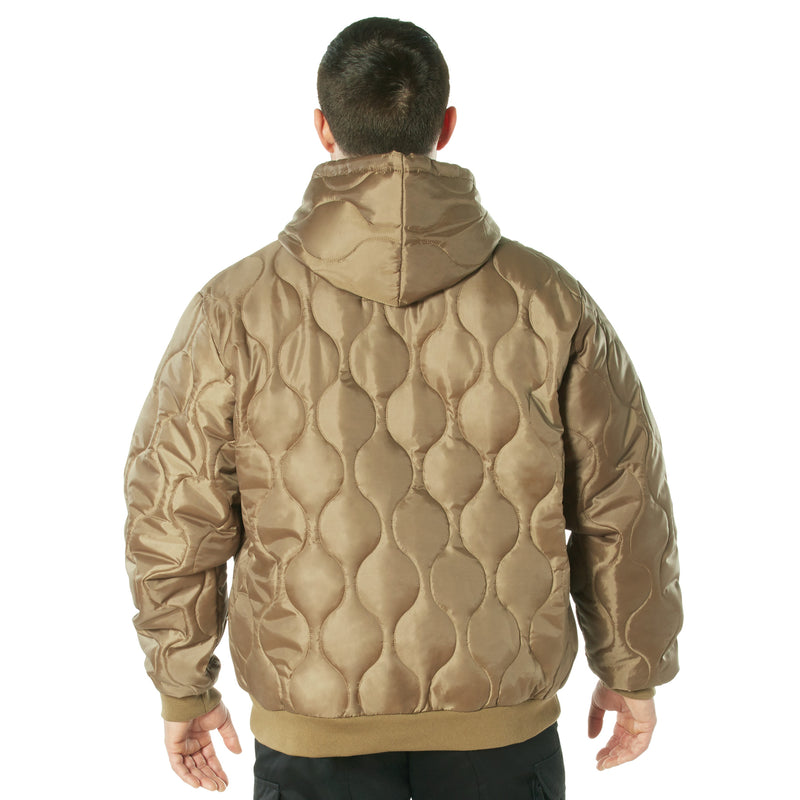 Rothco Quilted Woobie Hooded Sweatshirt- COYOTE BROWN