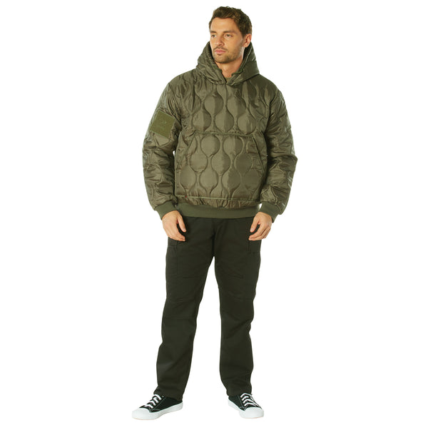 Rothco Quilted Woobie Hooded Sweatshirt- OLIVE DRAB