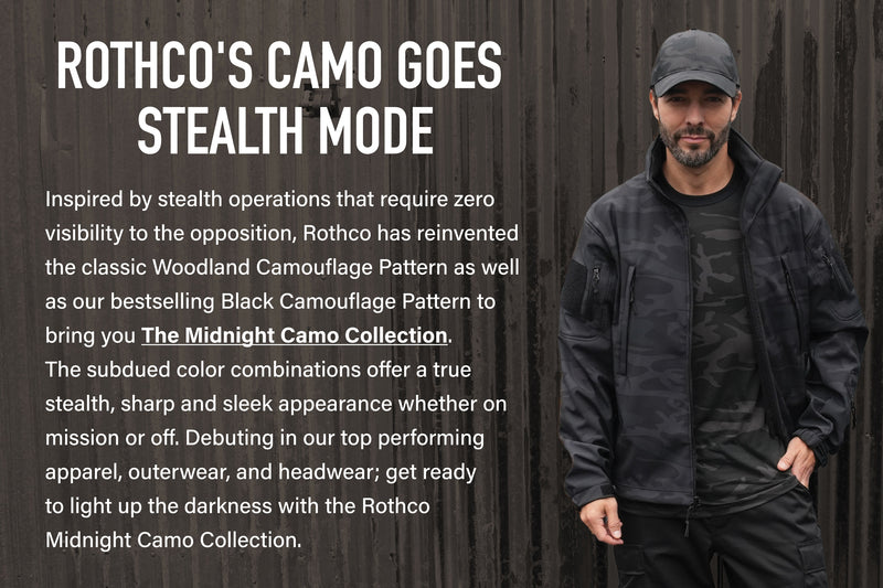 Rothco Midnight Black Camo Medium Transport Pack