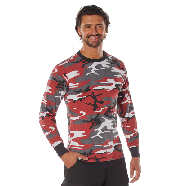 Long Sleeve Red Camo Tees