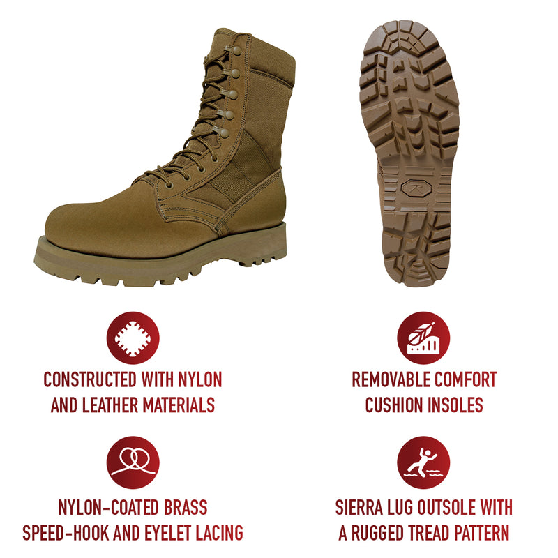 G.I. Type Sierra Sole AR-670-1 Coyote Brown Compliant Boot