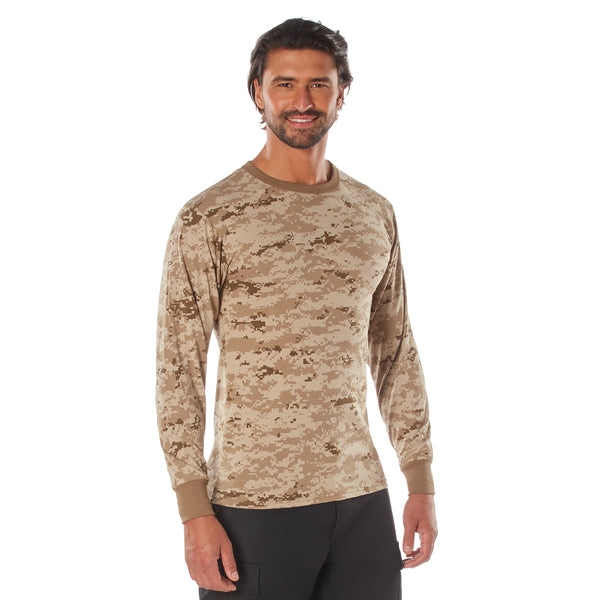 Long Sleeve Desert Digital Camo Tees