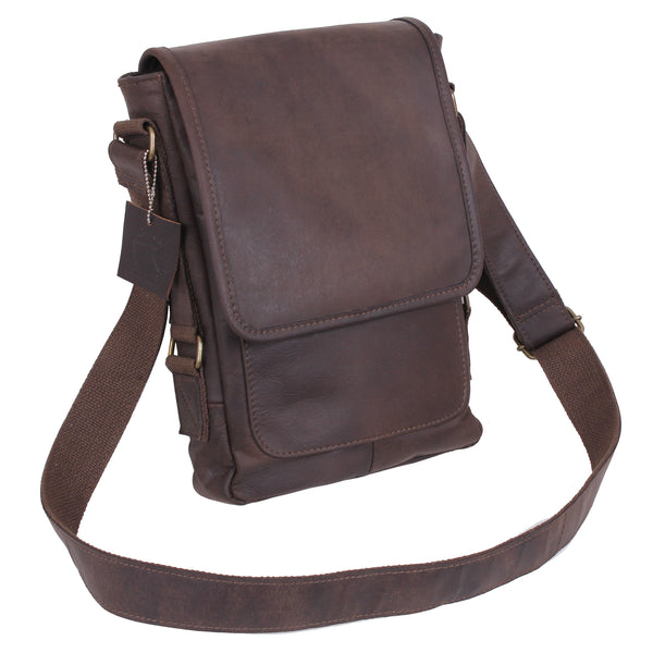 Rothco Brown Leather Military Tech Bag