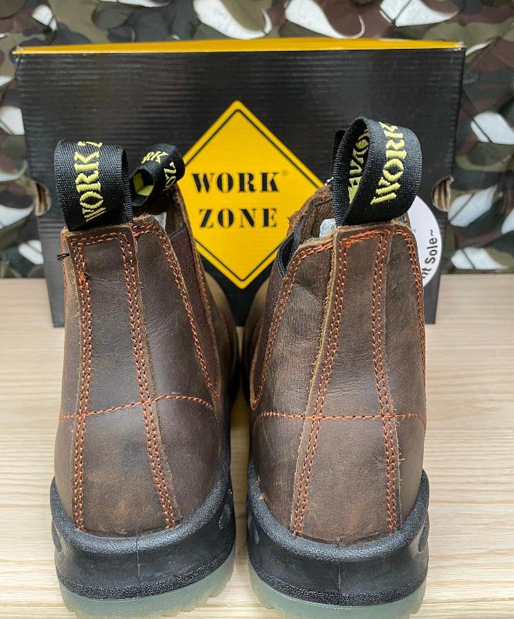 Work Zone 6" Pull on Work Boot - Steel Toe- Brown
