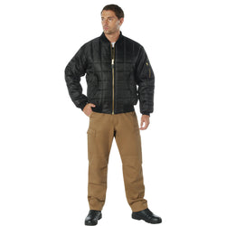 Rothco Quilted MA-1 Flight Jacket-BLACK