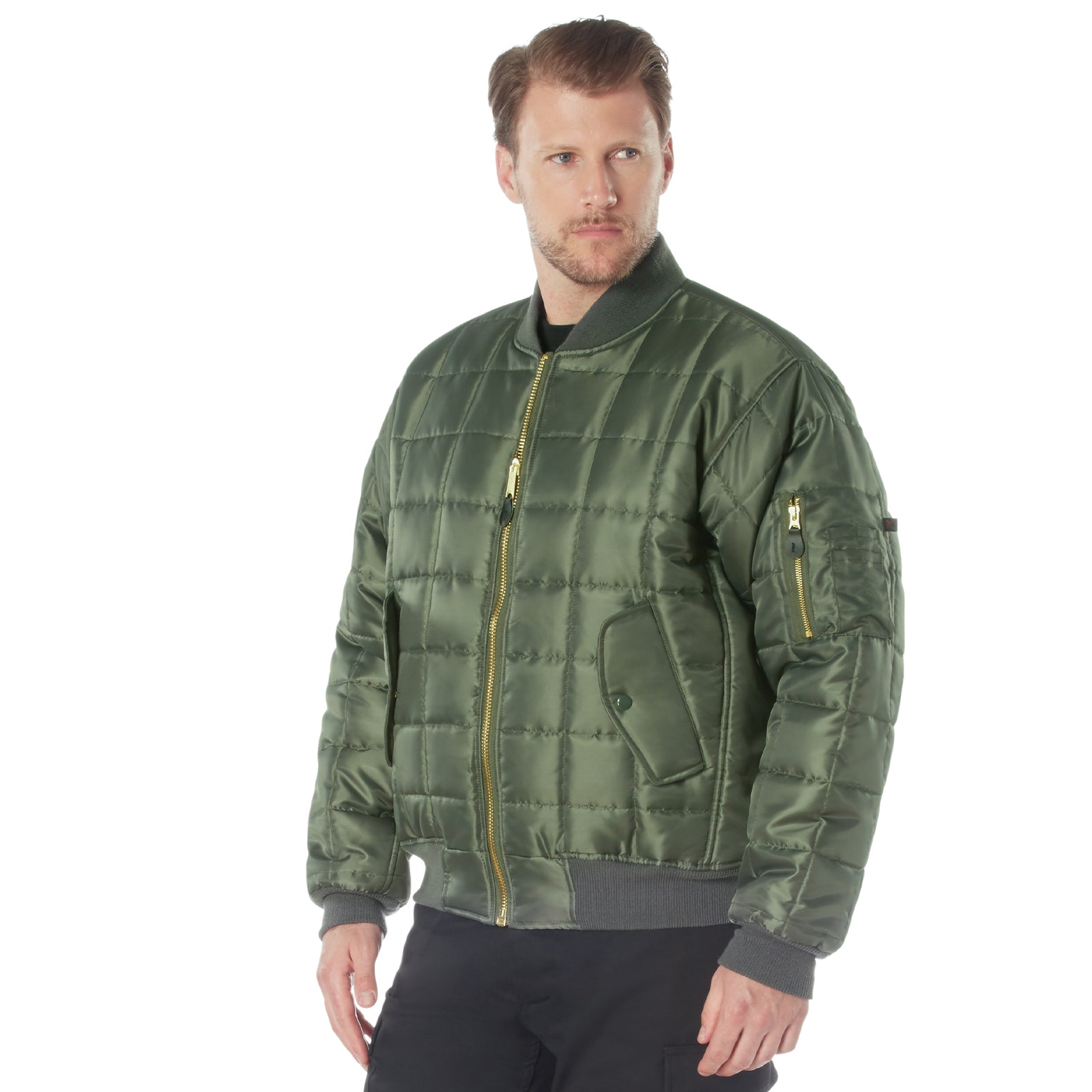 Rothco Quilted MA-1 Flight Jacket-SAGE – The Surplus Guy