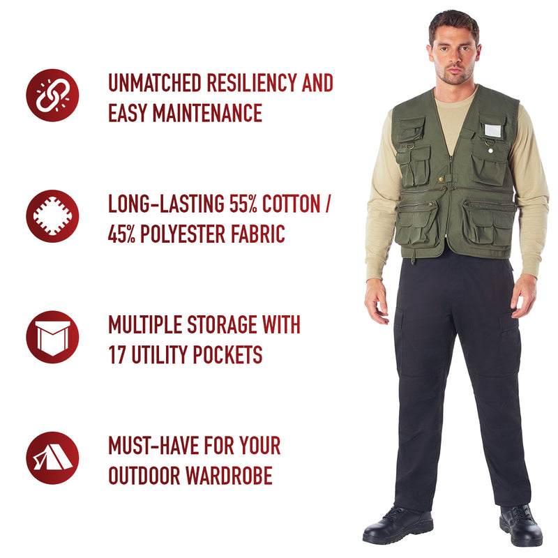 Uncle Milty Travel Vest-  OLIVE DRAB