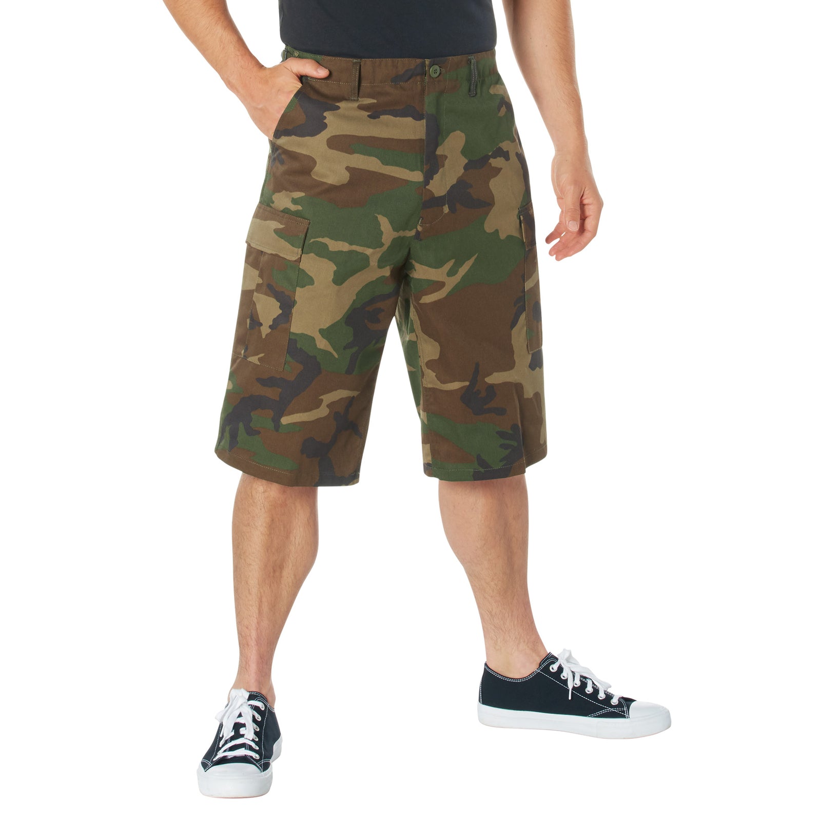 X-Long Fatigue Shorts- Woodland Camouflage – The Surplus Guy