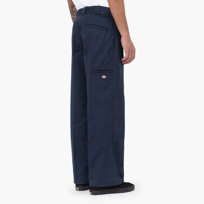 スラックス Dickies Men's Double Knee Work Pants Navy 85283DN Dickies Loose Fit Double Knee Work Pants- 85283-DARK NAVY