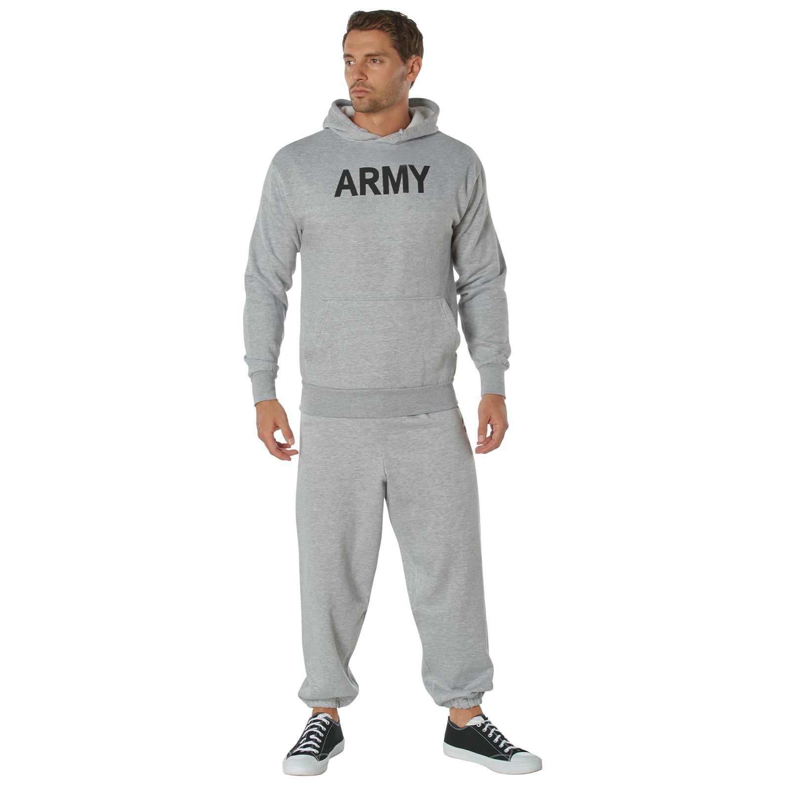 Army PT Pullover Hooded Sweatshirt Grey The Surplus Guy