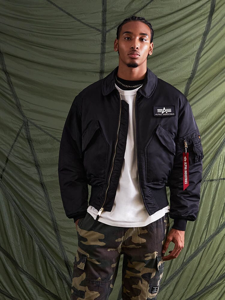 Alpha CWU 45/P BOMBER JACKET (HERITAGE)- BLACK