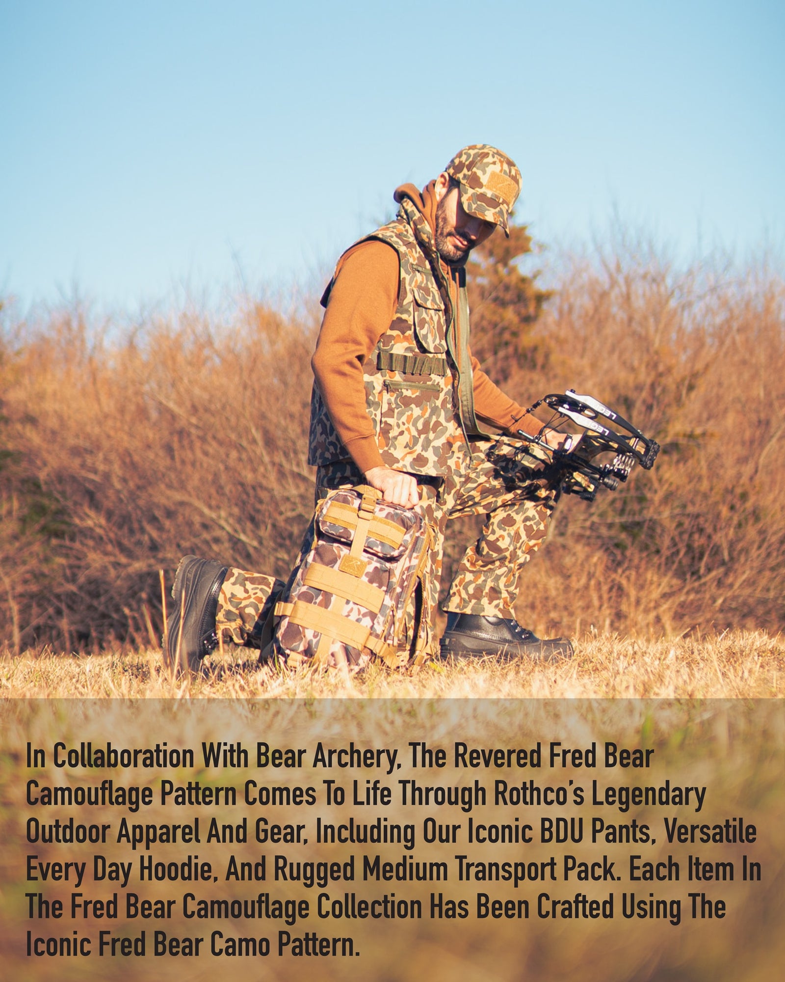Rothco X Bear Archery Fred Bear Camo Medium Transport Pack – The