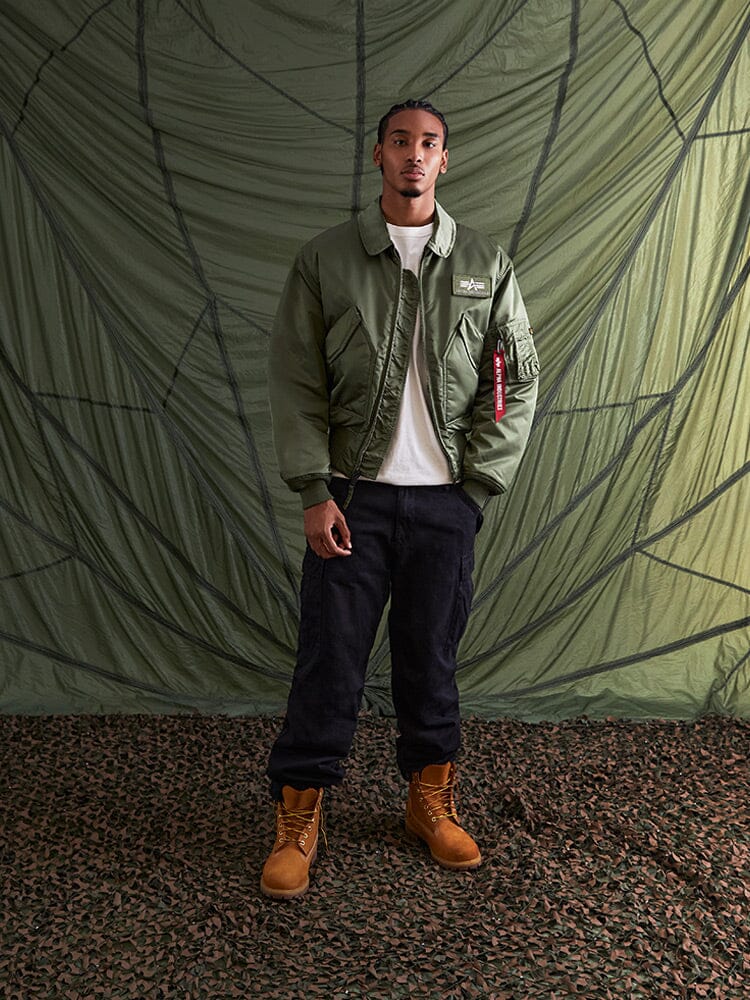 Alpha Industries 45P Hooded Bomber Jacket voor heren Rep.Grey Alpha Industries 45P Hooded Bomber Jacket voor heren Rep.Grey