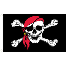 Red Scarf Pirate - 3' x 5'
