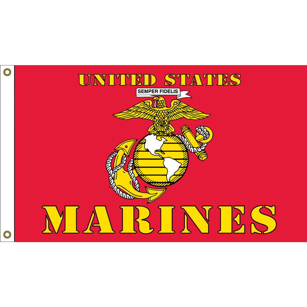 United States Marine Corps Flag- 3' x 5' MADE IN THE USA- F1305