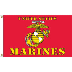 United States MARINES Flag- 3' x 5' MADE IN THE USA