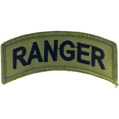 U.S. ARMY PATCH - RANGER TAB 3" X 1 " -SUBDUED