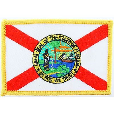 USA FLAG- 3 1/2" X 2 1/2" -FLORIDA