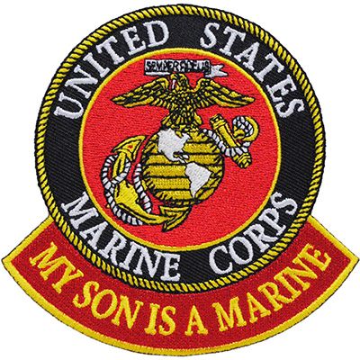 Marines Logo Patch - 3" My Son is a Marine