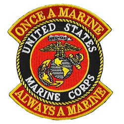 Marines Logo Patch - 3" Once a Marine... NEW