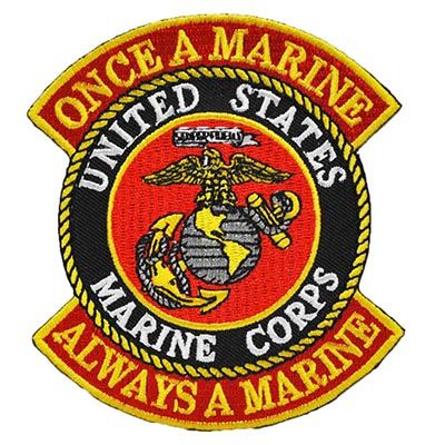 Marines Logo Patch - 3" Once a Marine... NEW