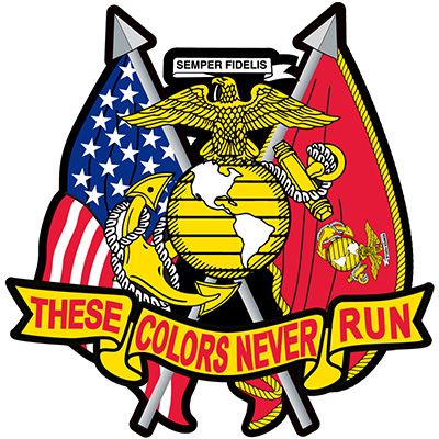 Marines Logo Patch- COLORS NEVER RUN - 3"