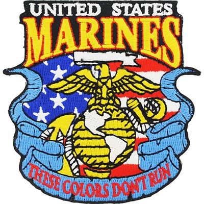 Marines Logo Patch - 3" These Colors Don't Run