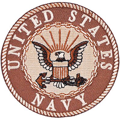 Navy Logo Patch - 3" Desert