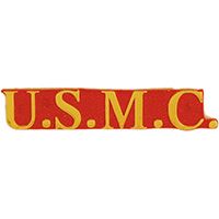 U.S. MARINES- U.S.M.C SCRIPT-RED- 1 1/2"