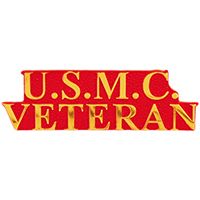 U.S. MARINES- U.S.M.C  VETERAN- SCRIPT-RED-P62613