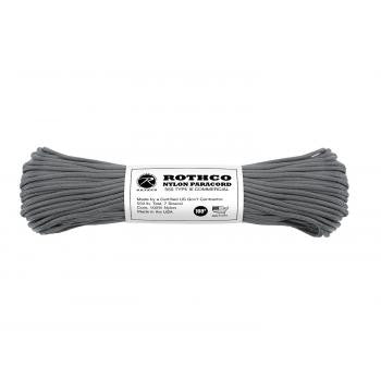 USA Made 550 Type III Commercial Paracord- 100 Feet- CHARCOAL