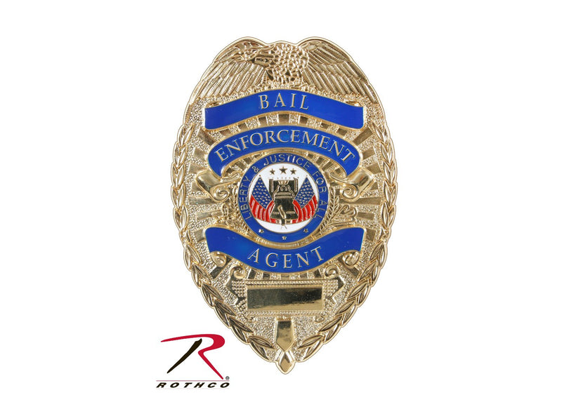 Deluxe Gold Bail Enforcement Agent Badge