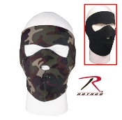 Facemask. Reversible Neoprene. Black and Camo