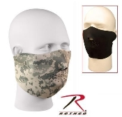 Reversible neoprene half-mask acu/black