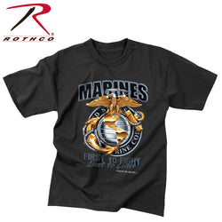 Black Ink Design Marines First to Fight Tee