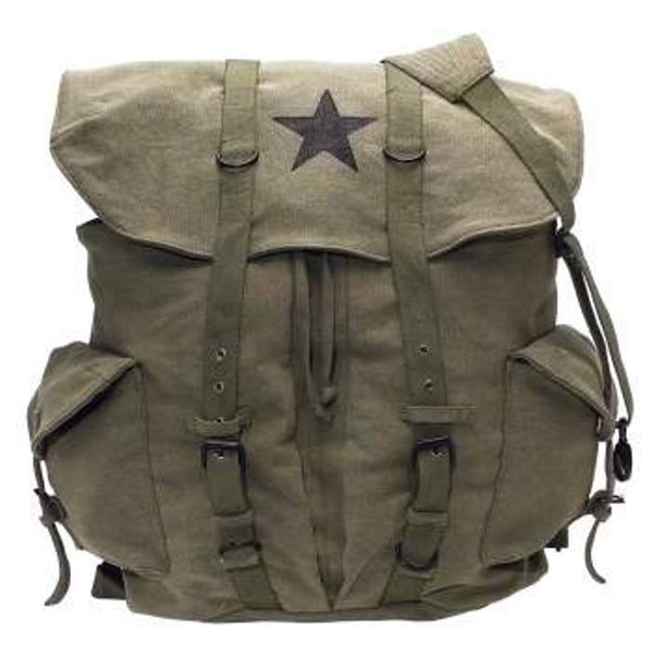Olive Drab Vintage Star Backpack