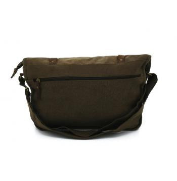Vintage Canvas Explorer Shoulder Bag w/ Leather Accents