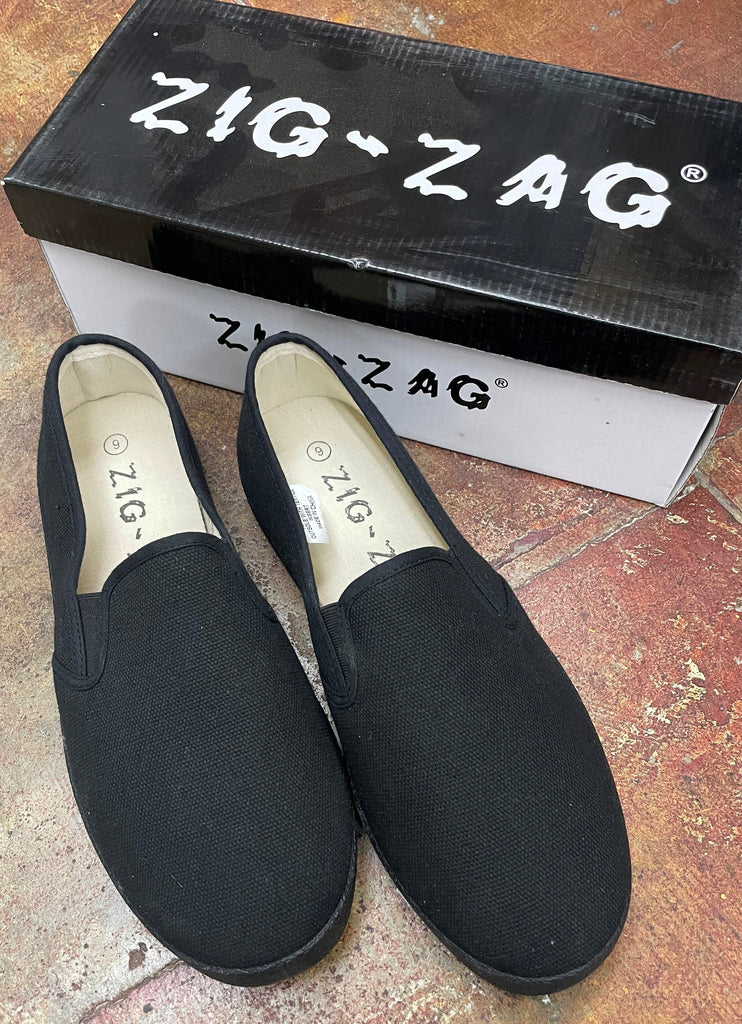 ZIG ZAG Winos Black with Black Sole Slip-on. – The Surplus Guy