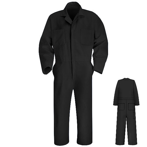 Red Kap Twill Action Back Coverall- BLACK