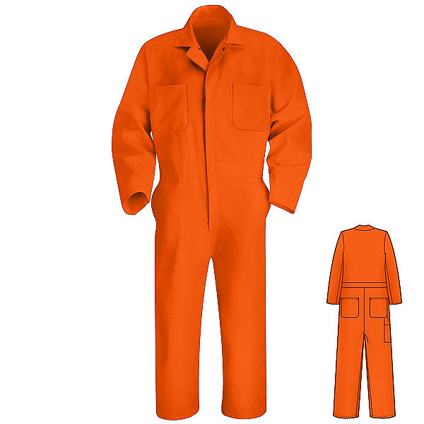 Red Kap Twill Action Back Coverall- ORANGE