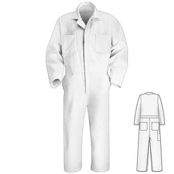 Red Kap Twill Action Back Coverall- WHITE
