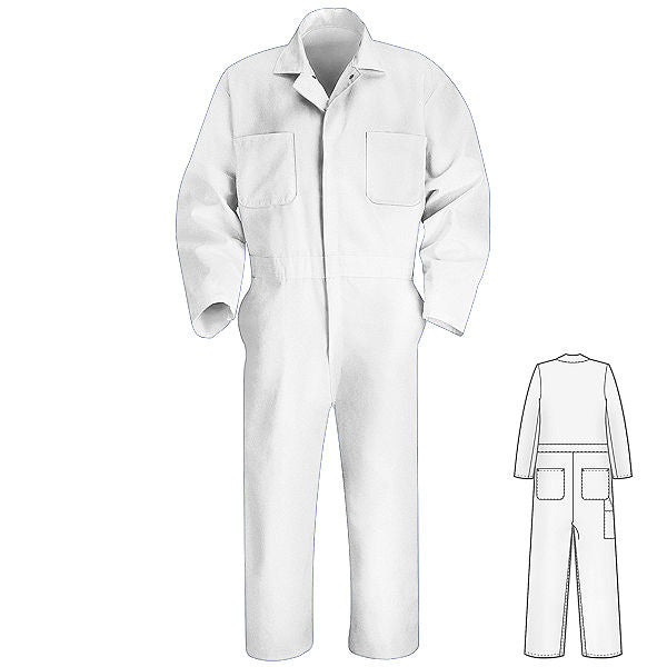 Red Kap Twill Action Back Coverall- WHITE