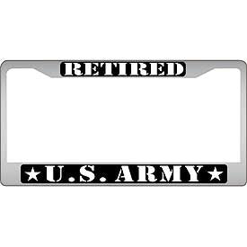 Auto License Plate Frames- Army Retired